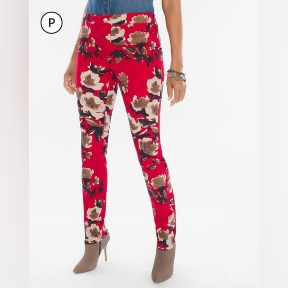 Chico's Red Pencil Midi Jeggings Casual ♥️ - Picture 14 of 15